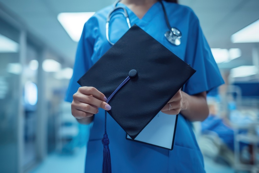 medico neolaureato con tocco